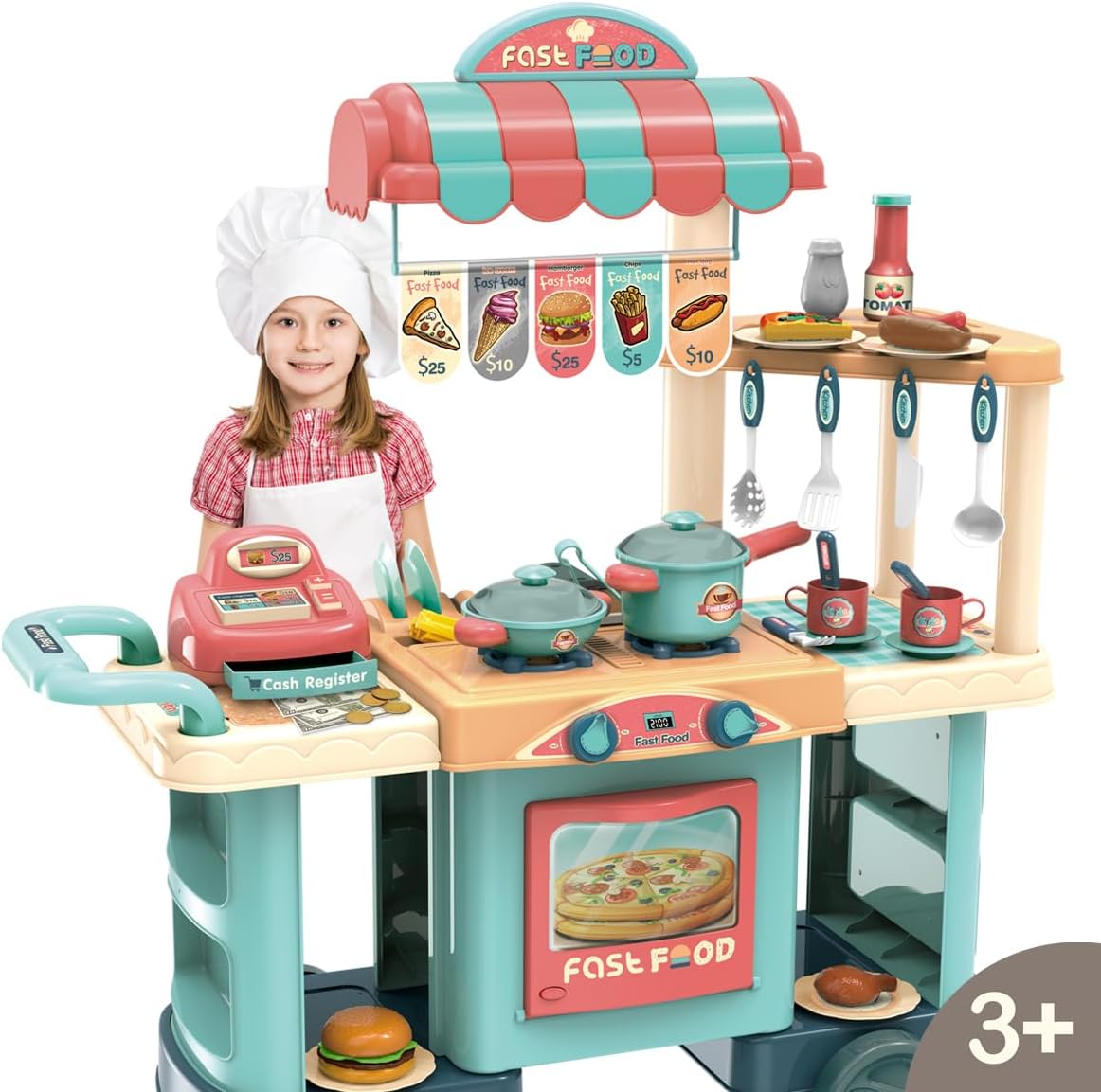 Cozinha Infantil Replay Kids 🍳 Food Truck com Acessórios, Forno e Caixa Registradora – Confort Kids