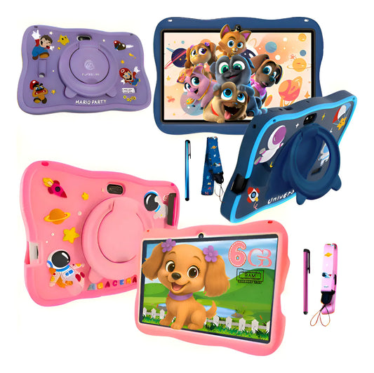 Tablet Infantil Astronauta Kids 7” 6GB RAM + 128GB Android 12 com Capa Antichoque | Confort Kids 🚀